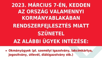 ORSZÁGOS SZOLGÁLTATÁS-KIESÉS - KORMÁNYABLAK